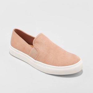 Universal Thread Rose Micro-suede Slip On Sneakers